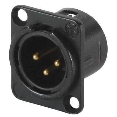 Neutrik NC3MD-L-B-1 XLR "D" Series Panel Mount Male Black