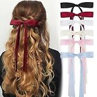6 Pack Bows Hair Clips Cute Long Hair Rbbon Metal Clip Hair Bows For 6 Color