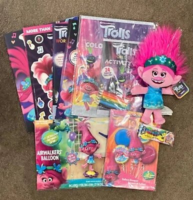Trolls World Tour Party Gift Pack: large foil balloons, plush, activity books + - image 1 of 4