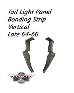 1964-1966 -Corvette- Tail Light Panel Bonding Strip - Pair - Fiberglass - Grey - Picture 1 of 4