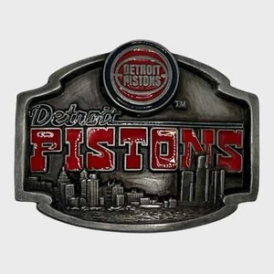 Vintage 1989 Siskiyou Detroit Pistons NBA Basketball Metal Belt Buckle - Picture 1 of 2