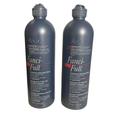 2 X Roux Fanci-Full 24 ЗАПРЕЩЕННОЕ ЗОЛОТО Временное Ополаскивание Светлых Волос 15,2 унц - Изображение 1 из 3