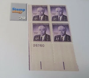 US Stamps #1161, 4c, Block Of 4, Robert A Taft, MNH, XF, OG,1960 - Picture 1 of 2
