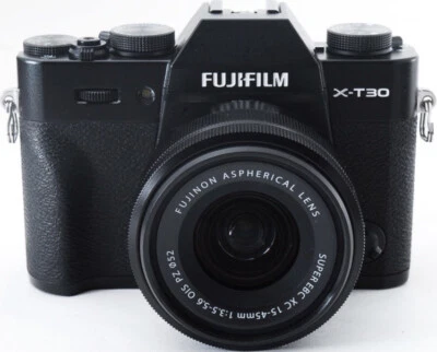 Fujifilm X-T30 26.1MP Mirrorless Camera W. XC 15-45mm Lens Set Black - Image 1 of 2