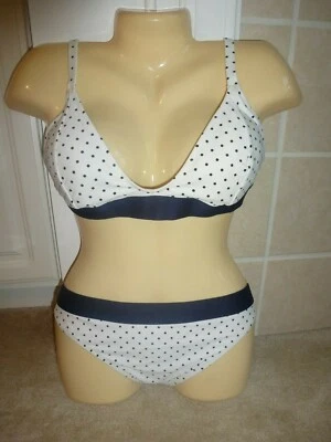 ANTIGUO TRAJE DE BAÑO AZUL MARINO XLARGE AZUL MARINO PUNTO TRIÁNGULO BRALETTE TOP BIKINI NUEVO Foto 1 de 4
