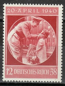 Alemania 1940 MNH Mi 744 Sc B170 Niño Saludo Adolf Hitler ** - Imagen 1 de 2