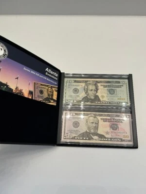 Series 2004 ATLANTA Evolutions $20 & $50 FRN Matching Set s/n EF00002077A - Image 1 of 3