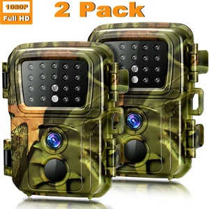 2 Pack Trail Camera 20MP 1080P Farm Security Hunting Game Cam IR Night Vision - Picture 1 of 8