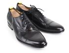 SUITSUPPLY Men Formal Shoes EU46/UK12 Black Calf Leather Genuine Lace-Up Glossy