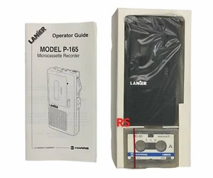 Enregistreur vocal à microcassette portable Lanier P-165 NEUF ! + Garantie 30 jours - Photo 1/2