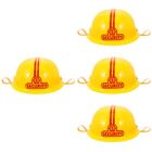  4pcs Small Safety Helmet Kids Costume Accessory Stage Performance Mini Fire