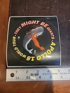 They Might Be Giants Apollo 18 World Tour Album / CD Release promo STICKER NOS - Picture 1 of 1