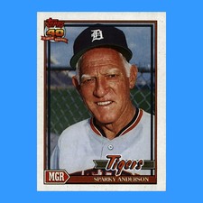 1991 Topps Baseball #519 - Sparky Anderson MGR, TL Detroit Tigers NM-MT
