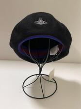 Vivienne Westwood Beret hat Cap Black Orb Embroidery Wool Ladies S〜M From Japan