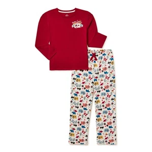 Wonder Nation Girls Long Sleeve Pullover and Pants, 2-Piece Pajama Set, Size:XS( - Picture 1 of 3