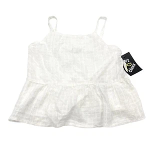 Art Class Girls Size M 7/8 Sleeveless Peplum Lined Tank Top White - Picture 1 of 9