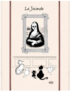 Cocina francesa impresa Torchons & Bouchons, Dubout, La Joconde (Cat's Mona Lisa) - Imagen 1 de 1