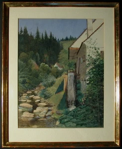 Karl Haunold (Wien 1832-1911 ebd.) Mühle am Bach. - Picture 1 of 15