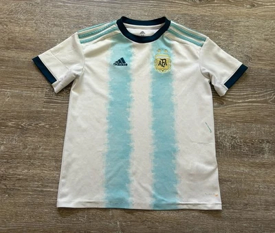 Футболка национальной сборной Аргентины 2019 домашняя Adidas AFA молодежная средний размер футбол - Изображение 1 из 4