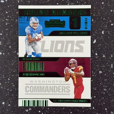 Jameson Williams RC / Jahan Dotson EMERALD 2022 Contenders #RN-WD Round Numbers - Image 1 of 2