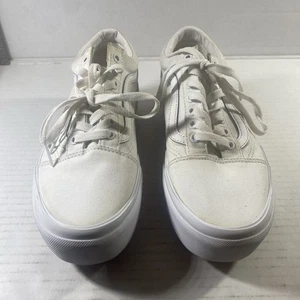 Zapatillas deportivas Vans blancas para mujer talla 9 con plataforma - Imagen 1 de 7