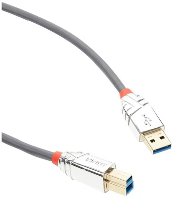 Lindy 5m USB B 3.0 Cable, USB-A Male to USB-B 3.0 Male Type B, Monitor, for Exte - Image 1 of 3