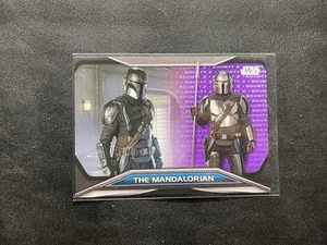 2021 Topps Star Wars Bounty Hunters The Mandalorian B2-96 Purple Parallel # /75 - Picture 1 of 3