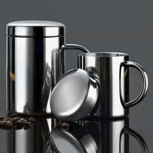 1Pcs 200/300/400ML Stainless Steel Mug Drink Beer Tea Juice Tea Cup Water Cup - Picture 1 of 18