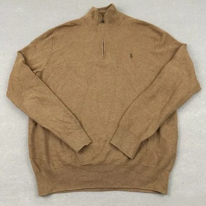Polo Ralph Lauren Suéter Para Hombres Grande Media Cremallera Pullover Clásico Informal L - Imagen 1 de 7
