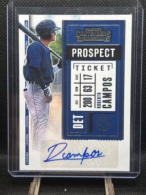 2020 Contenders Roberto Campos #PT2-RC Draft Ticket Detroit Tigers 🐅 ⚾️ - Image 1 of 2