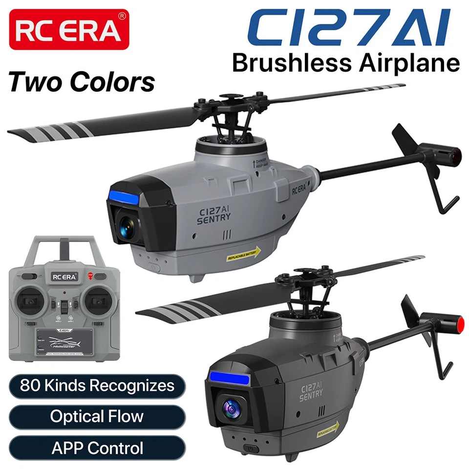 RC ERA C127 AI Hubschrauber erkennt 80 Arten 5G/WLAN 6-Achsen-Gyro Optical flow