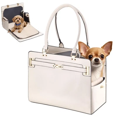 Cartera portadora para perros pequeños, elegante plegable para mascotas... Foto 1 de 4