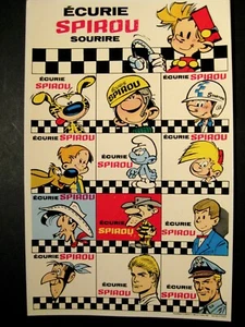 SPIROU Ecurie Planche autocollante Ed. Dupuis 1964 TTBE - Foto 1 di 1