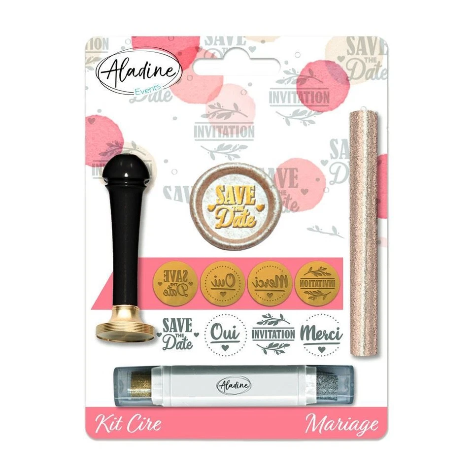Kit di Cera Wedding Mariage Save the date Inviti Aladine  - Immagine 1 di 2