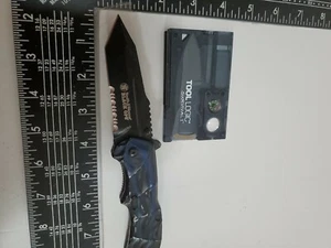 Tool Logic Survival Tool Plus Smith & Wesson S&W Black Ops Assisted Knife - Picture 1 of 10
