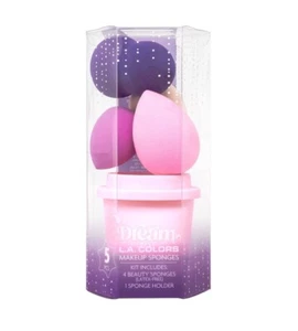 L.A.Colors Makeup Sponges Kit Includes 4 Beauty Sponges 1 Sponges Holder - Picture 1 of 3
