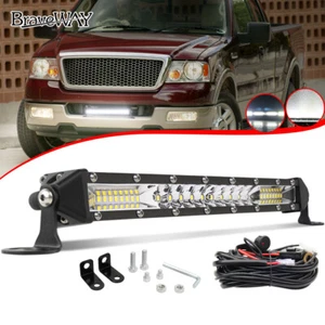 Single Row 10" Slim LED Light Bar Spot Flood Combo Work Offroad SUV Driving ATV - Picture 1 of 12