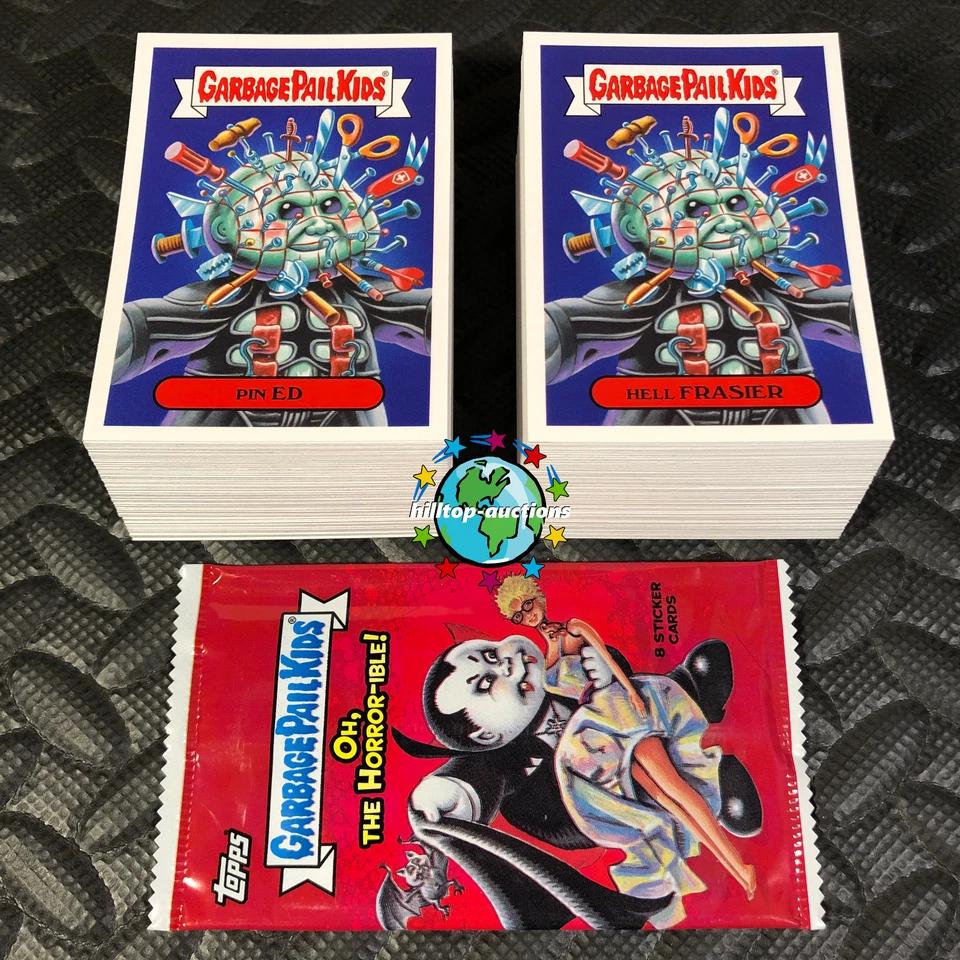 GARBAGE PAIL KIDS OH, THE HORROR-IBLE! 2018 COMPLETE 200-CARD BASE SET +WRAPPER! - Image 1 of 1