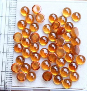 42,50 CT NATURAL! LOTE DE PIEDRAS PRECIOSAS SUELTAS CABUJÓN REDONDO GRANATE HESSONITA NARANJA ROJO - Imagen 1 de 3