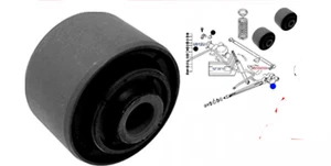 4 SILENT BLOCK PUNTONE POSTERIORE PER MITSUBISHI PAJERO II 2.5 TD MOT. 4D56T - Bild 1 von 4