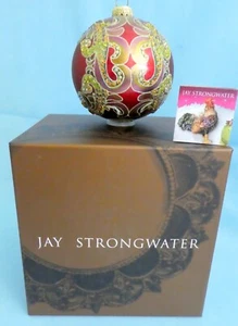 Jay Strongwater große funkelnde Kugel Ornament 4" in Box - Bild 1 von 19