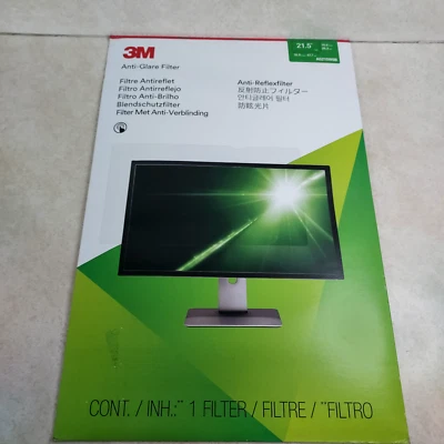 3M Anti-Glare Filter for 21.5" Widescreen Monitor (AG215W9B) NEW FACTORY SEALED - Image 1 of 4