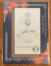 Kevin YOUKILIS 2011 Allen & Ginter Framed Mini Magenta Printing Plate #270 1/1