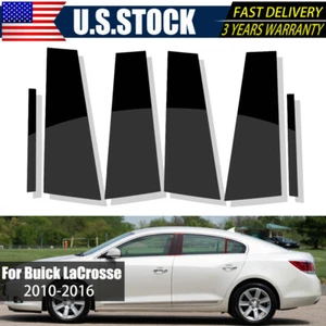 Cubierta de moldura de puerta postes de pilar de ventana negra pulida de EE. UU. para Buick LaCrosse 10-16 - Imagen 1 de 5