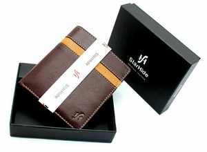 StarHide Luxury Brown Tan RFID Blocking Man Wallet Cardholder Coin Pocket Purse - Picture 1 of 4
