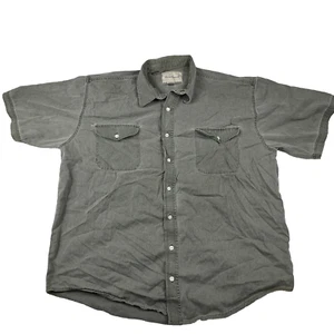 Greatland Apparel Vintage Mens Size XLT Green Denim Short Sleeve Shirt - Picture 1 of 6