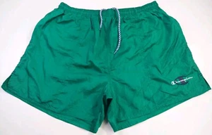 Vintage Champion Nylon seidig glänzend Fußballshorts Herren Größe Large 32 x 4 grün  - Bild 1 von 7