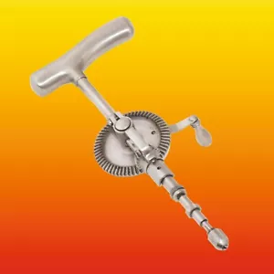 VINTAGE TOOL MEDIZINISCHE CHIRURGEN HANDKLAMMERBOHRER EDELSTAHL NOS - Bild 1 von 6