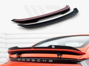 For Porsche 718 Cayman 982c Maxton Design Spoiler Wing Extension Gloss Black ABS - Picture 1 of 5