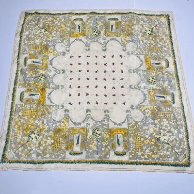 Echo Scarf Secret Garden Rose Floral Grannycore Cottagecore Silk Vintage - Image 1 of 4